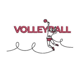 Volleyball Embroidery Machine Design, 4x4 hoop, Volleyball towel embroidery - sproutembroiderydesigns