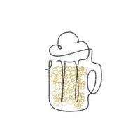 Beer Machine Embroidery Design, Sketch Doodle Beer Embroidery Design, Quick Stitch, PES, DST, VP3, EXP, hus, jef, pcs, shv, vip, csd, xxx