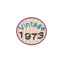1973 Seal Machine Embroidery Design, 50th Birthday embroidery design, 4x4 and 5x7 hoops, year embroidery