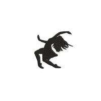 Dancer Machine Embroidery Design, 4x4 hoop, Silhouette Dance embroidery, dance bag embroidery, dance embroidery, jazz, hip hop embroidery