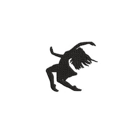 Dancer Machine Embroidery Design, 4x4 hoop, Silhouette Dance embroidery, dance bag embroidery, dance embroidery, jazz, hip hop embroidery