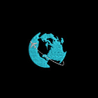 Tiny World Globe Machine Embroidery Design, globe embroidery design, world embroidery design, map machine embroidery design