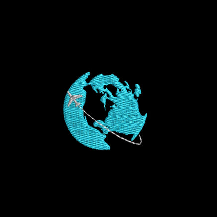 Tiny World Globe Machine Embroidery Design, globe embroidery design, world embroidery design, map machine embroidery design