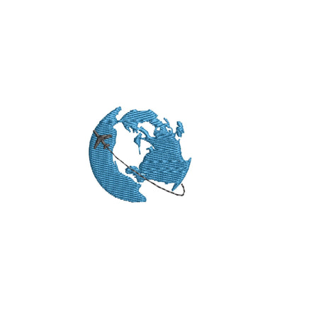 Tiny World Globe Machine Embroidery Design, globe embroidery design, world embroidery design, map machine embroidery design