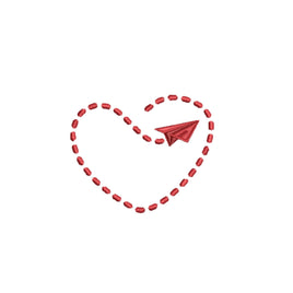 Heart Plane Machine Embroidery Design, airplane embroidery design, heart embroidery design, anniversary embroidery design, wedding embroider