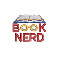 Book Nerd Embroidery Design, Book Club Quick Stitch - sproutembroiderydesigns
