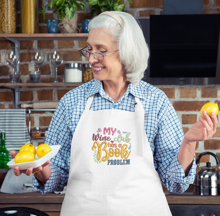 My Wine Club has A Book Problem Embroidery Design, Book Club Embroidery Design Quick Stitch - sproutembroiderydesigns