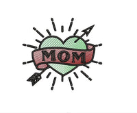 Mom Tattoo Machine Embroidery Design, 2 Sizes, Mother's Day Embroidery design - sproutembroiderydesigns