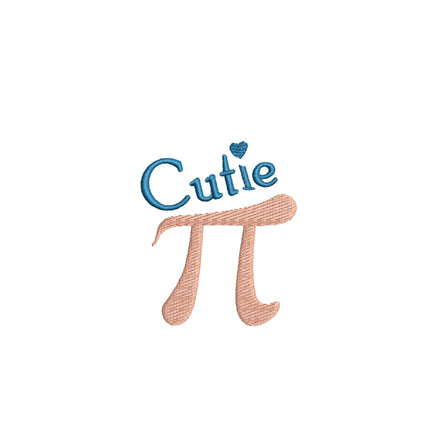 Cutie Pi Machine Embroidery Design 3.1415, pi embroidery design, teacher embroidery design, Pi Day embroidery, pi design, pi pattern