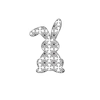 Daisy Bunny Machine Embroidery Design, 2 Sizes, Easter Bunny Silhouette Embroidery Design, 4x4 hoop, 5x7 hoop, quick stitch - sproutembroiderydesigns