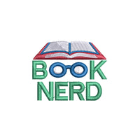 Book Nerd Embroidery Design, Book Club Quick Stitch - sproutembroiderydesigns