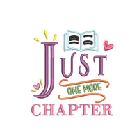 Just One More Chapter Book Embroidery Design, Book Club Quick Stitch - sproutembroiderydesigns