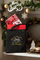 Santa's Book Club Embroidery Design, All Booked Up Embroidery Design, Christmas Design