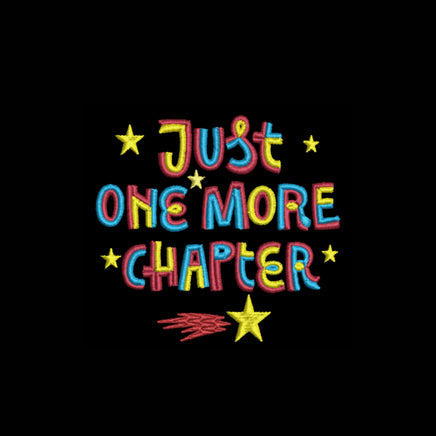 Just One More Chapter Book Embroidery Design, Book Club Pattern Quick Stitch
