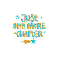 Just One More Chapter Book Embroidery Design, Book Club Pattern Quick Stitch - sproutembroiderydesigns
