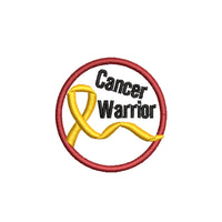 Cancer Warrior Ribbon Machine Embroidery Design, Cancer Embroidery Design - sproutembroiderydesigns