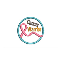 Cancer Warrior Ribbon Machine Embroidery Design, Cancer Embroidery Design - sproutembroiderydesigns