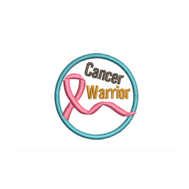 Cancer Warrior Ribbon Machine Embroidery Design, Cancer Embroidery Design