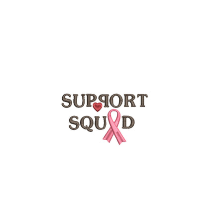 Support Squad Machine Embroidery Design, Breast Cancer Support Embroidery Design - sproutembroiderydesigns
