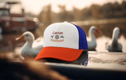Captain of the Pontoon Hat Machine Embroidery Design, Hat embroidery design - sproutembroiderydesigns