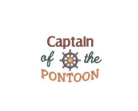 Captain of the Pontoon Hat Machine Embroidery Design, Hat embroidery design - sproutembroiderydesigns