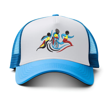 Triathlon Embroidery Design, triathlete machine embroidery design, 2 sizes - sproutembroiderydesigns