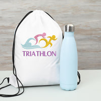 Triathlon Embroidery Design, triathlon machine embroidery design, 2 sizes - sproutembroiderydesigns