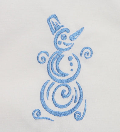 Swirling Snowman Christmas Machine Embroidery Design - sproutembroiderydesigns