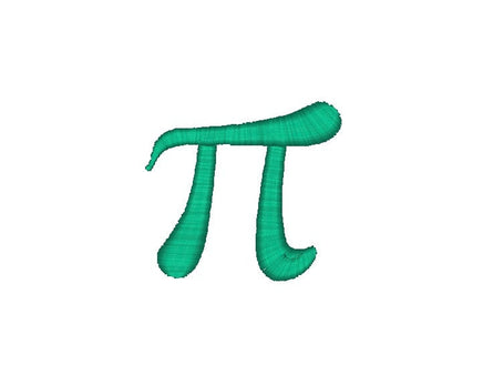 Mini Small Pi Machine Embroidery Design, pi embroidery design, math teacher machine embroidery design, pi design