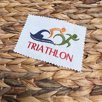 Triathlon Embroidery Design, triathlon machine embroidery design, 2 sizes - sproutembroiderydesigns