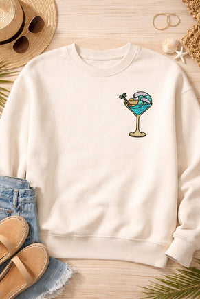 Beach Drink Machine Embroidery Design