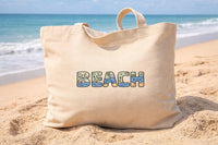 Beach Word Art Machine Embroidery Design