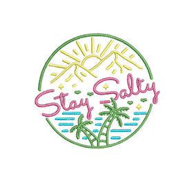 Stay Salty Machine Embroidery Design, Beach Embroidery Design