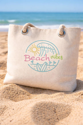 Beach Vibes Machine Embroidery Design