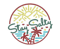 Stay Salty Machine Embroidery Design, Beach Embroidery Design