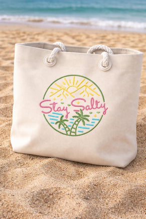 Stay Salty Machine Embroidery Design, Beach Embroidery Design