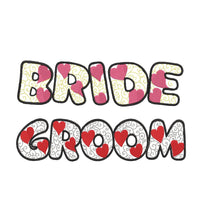 Bride and Groom Heart Machine Embroidery Designs, 4 Sizes, Word Bride bachelorette party