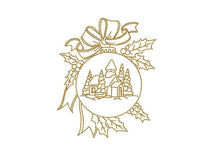 Christmas Church Ornament Machine Embroidery Design, Christmas ornament embroidery design, 2 sizes, quick stitch