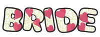 Bride and Groom Heart Machine Embroidery Designs, 4 Sizes, Word Bride bachelorette party