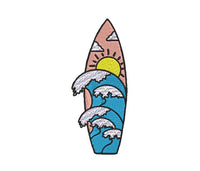 Surfboard Machine Embroidery Design, 2 sizes, surfing embroidery design, surf vibe embroidery design - sproutembroiderydesigns