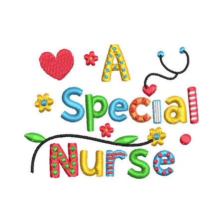 A Special Nurse Machine Embroidery Design, Nursing Embroidery Design - sproutembroiderydesigns