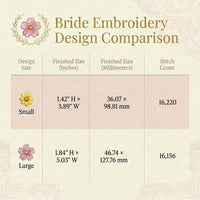 Spring Bride Machine Embroidery Design, Floral Bridal Embroidery Design - sproutembroiderydesigns