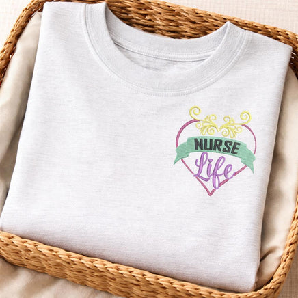 Nursing Life Machine Embroidery Design, Nurse Embroidery Design - sproutembroiderydesigns