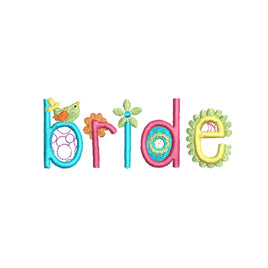 Spring Bride Machine Embroidery Design, Floral Bridal Embroidery Design - sproutembroiderydesigns