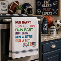 Just Run Machine Embroidery Design, 2 Sizes, Run happy embroidery design, marathon embroidery, 5K, 10K, - sproutembroiderydesigns