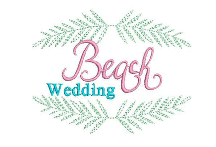 Beach Wedding Machine Embroidery Design, 11 Embroidery Designs - sproutembroiderydesigns