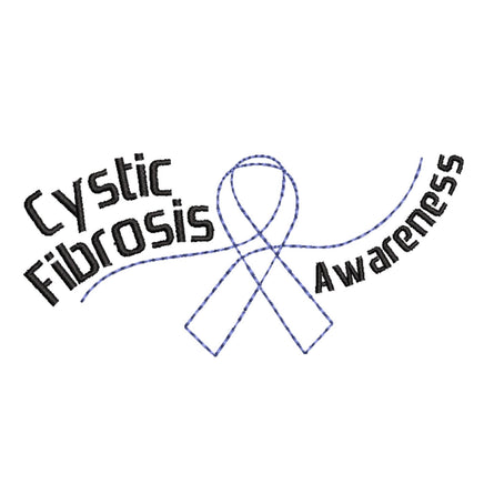 Cystic Fibrosis Machine Embroidery Design, 4x4 Hoop - sproutembroiderydesigns