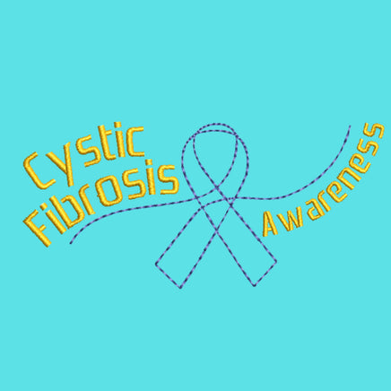 Cystic Fibrosis Machine Embroidery Design, 4x4 Hoop - sproutembroiderydesigns