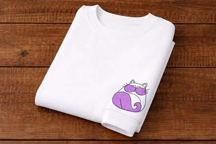 Modern Cats Machine Embroidery Design, Unique cat embroidery design, funny cat design - sproutembroiderydesigns