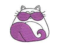 Modern Cats Machine Embroidery Design, Unique cat embroidery design, funny cat design - sproutembroiderydesigns